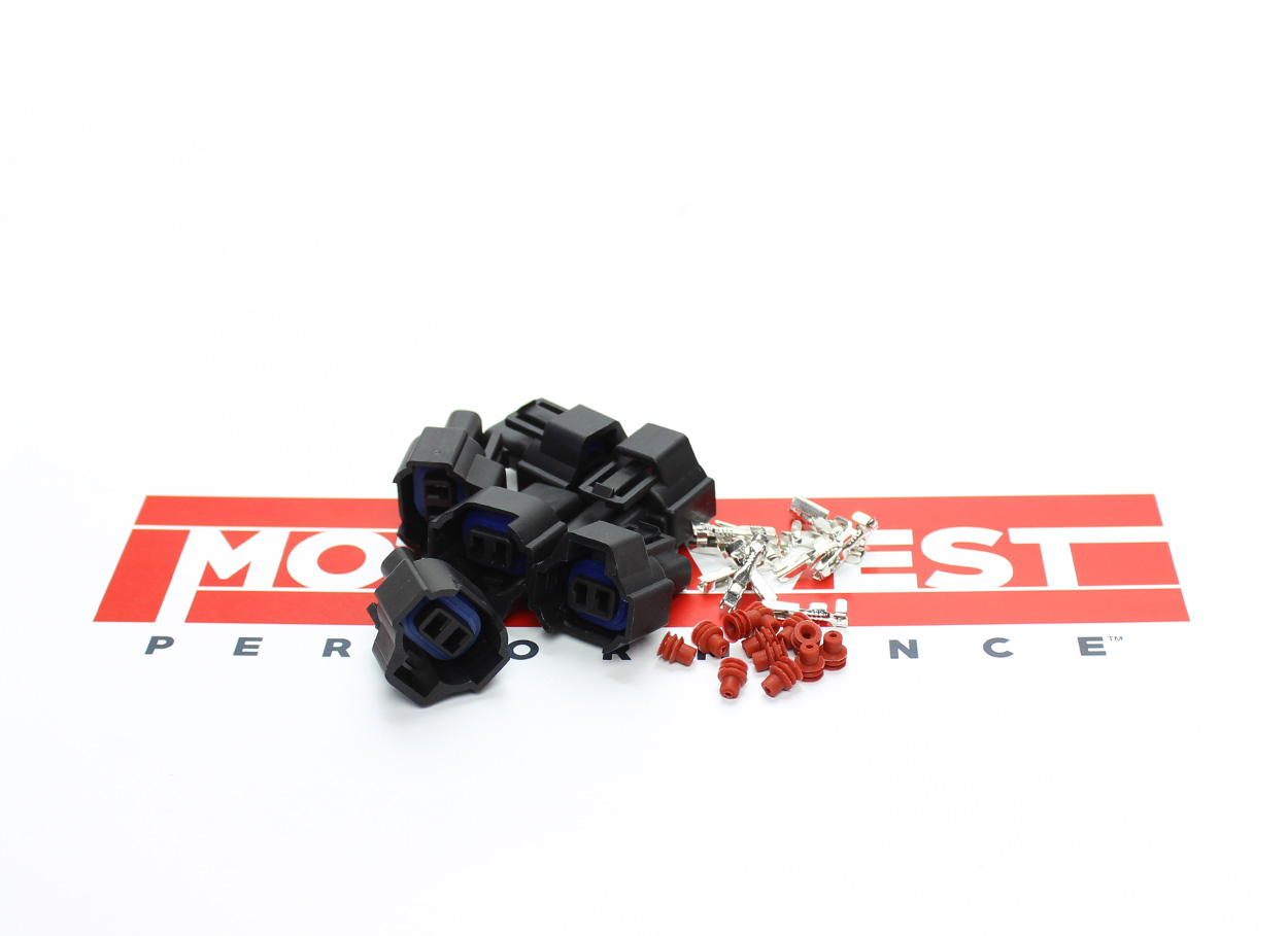 Dimar MotorSports Denso Female Fuel Injector Connectors – Set Of 6 With Crimp-On Pins