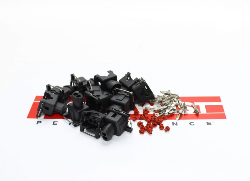 EV1 Female Fuel Injector Connectors With Crimpon Pins 12 Pack