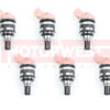 Set of 6 Reconditioned OEM 89-92 Nissan Maxima 3.0L Pink / Beige Fuel Injectors - Fits Engine Code VG30E Only