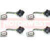 Set of 4 Toyota Female to EV1 Male Fuel Injector Connector Adapters