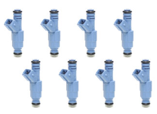 Set of 8 Brand New OEM Upgrade/ Replacement Bosch Fuel Injectors for 1986-1991 Ford, Lincoln, Mercury 5.0L